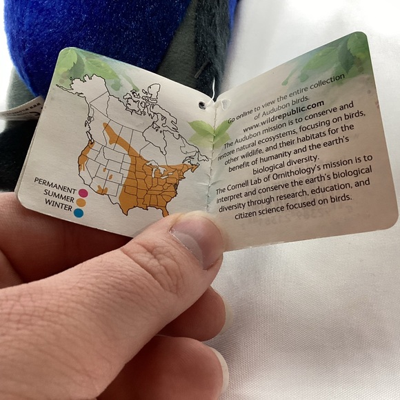 Wild Republic Audubon Bird Purple Martin Plush Stuffed Animal NO SOUNDS Blue - Picture 8 of 11